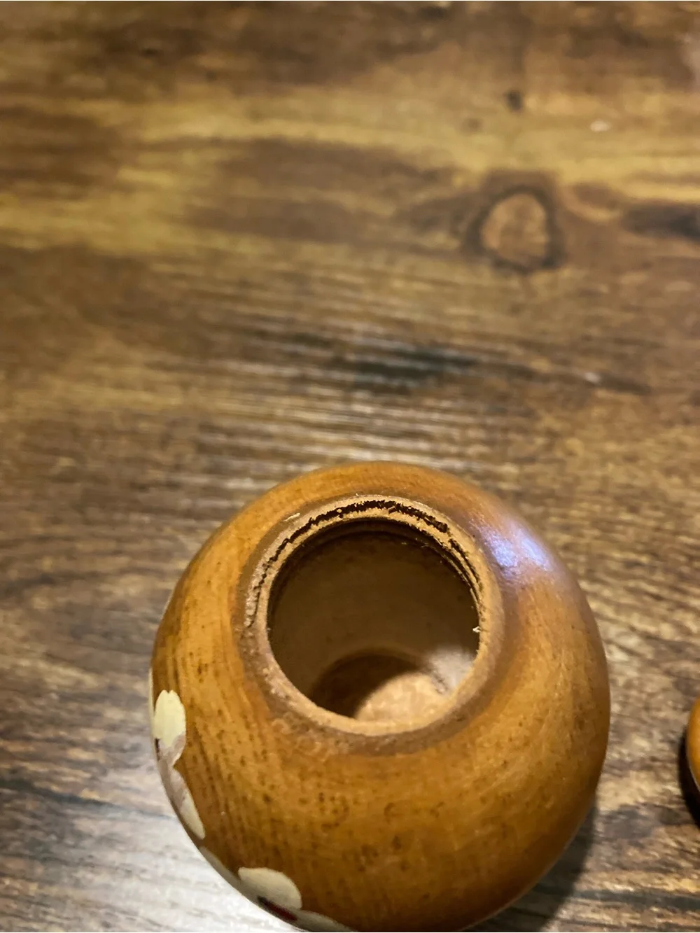 Wood carved salt & pepper shakers